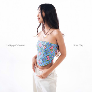 ORIGINALITY - ÁO CROSET HOA HỒNG & CHÂN VÁY DÀI ĐEN - NORA TOP & LOW RISE SKRIT