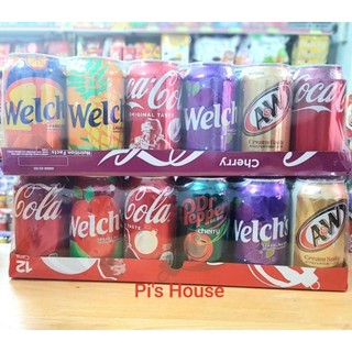 THÙNG 12 LON SODA WELCHS COCA CHERRY XÁ XỊ AW MỸ (CHỈ GIAO HỎA TỐC)