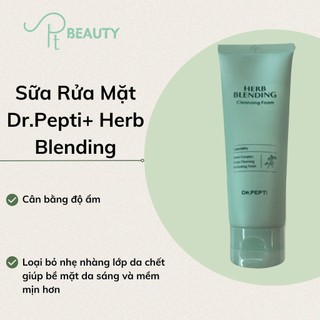 Sữa Rửa Mặt Dr Pepti Bạc Hà Herb Blending Cleansing Foam - Mẫu Mới 2024