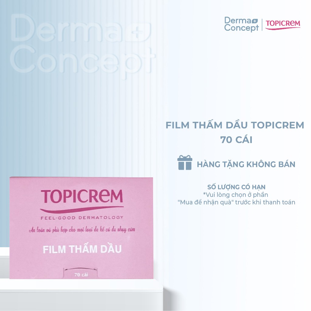 Film thấm dầu Topicrem 70 cái [QUÀ TẶNG KHÔNG BÁN]