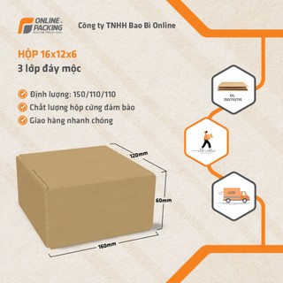 [SIÊU RẺ] 16x12x6 Combo 100 hộp carton