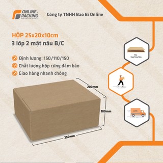 25x20x10 combo 100 hộp carton cod