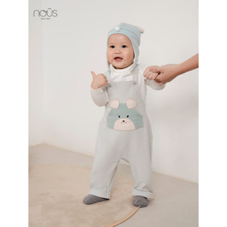 Quần yếm Nous thêu trang trí, phong cách cho bé (Size 6-18M)