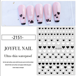 Sticker nail tim trang trí nail mã mới a