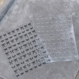 Sticker Lụa hình nơ dán nail trang trí móng