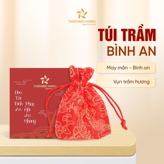 Túi Trầm Bình an - Thiên Mộc Hương - Mảnh trầm Hương tự nhiên - Xua tan vận hạn
