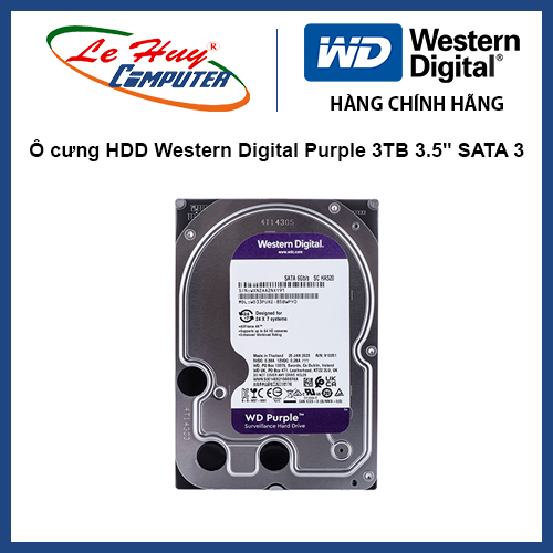 Ổ cứng HDD Western Digital Purple 3TB 3.5" SATA 3 WD33PURZ
