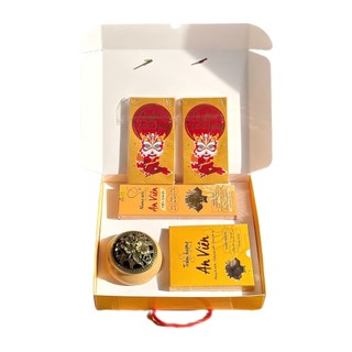 Set quà TRẦM HƯƠNG An Viên (Nhang trầm 2 tấc + Trầm nụ + Lư xông gốm sứ)