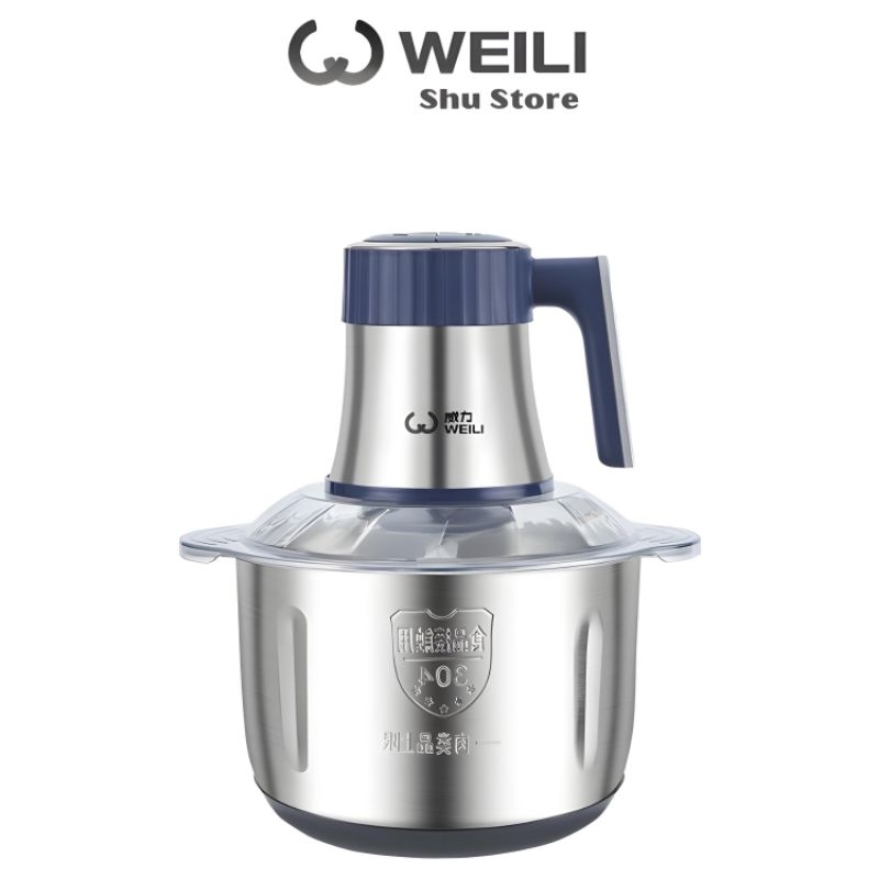 Máy xay đa năng 5L-500W, cối Inox & thủy tinh, thép không rỉ, xay thịt, hoa quả, đá… Lỗi 1 Đổi 1 - Bảo Hành 12 Tháng]