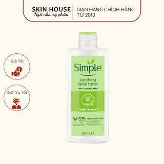 Nước Hoa Hồng Simple Kind To Skin Soothing Facial Toner 200ml