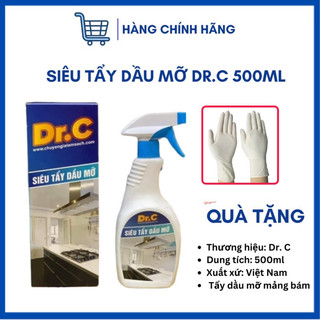 Siêu tẩy dầu mỡ dr.c đánh bật mọi loại dầu mỡ, vệ sinh bếp sạch sẽ 500ml