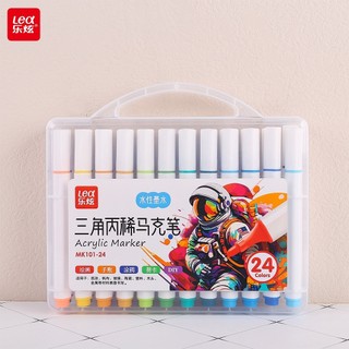  Bộ màu Acrylic Marker Lea 24 Màu Dùng Để Vẽ Vải Giày Tường Giấy Da Ly 