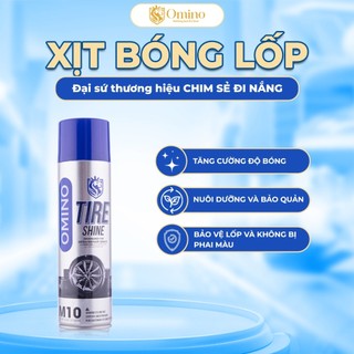Xịt Dưỡng Bóng Vỏ Lốp Ô Tô, Phục Hồi Lốp Xe, Nhựa Đen - Sản phẩm chính Hãng Omino Vietnam (500ml)