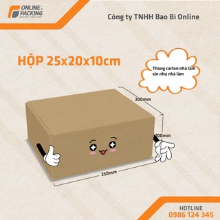 25x20x10 Combo 100 hộp carton COD