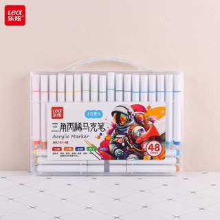  Bộ màu Acrylic Marker Lea 48 Màu Dùng Để Vẽ Vải Giày Tường Giấy Da Ly 