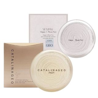 Phấn phủ dạng nén Geo Lamy Sempre Happy & Please Pact 22g mỏng nhẹ, kiềm dầu - Lydiabeauty
