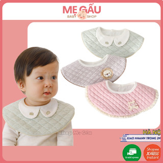 Yếm cho bé gái bé trai, Yếm cổ tròn cho bé chất liệu cotton cao cấp giữ ấm thấm dãi cho bé sơ sinh- 3 tuổi