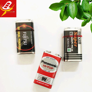 Pin 9v , pin vuông , pin 6f22 cacbon panasonic, maxell, hi-watt hàng chính hãng , gía siêu tốt