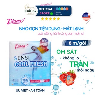 Bvs diana cool fresh siêu mỏng cánh - băng vệ sinh diana sensi cool fresh siêu mỏng cánh 8 miếng/gói