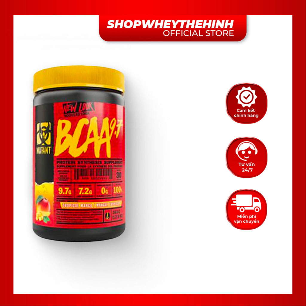 Mutant Bcaa 9.7 - Hỗ trợ phục hồi và phát triển cơ bắp tối ưu ( 30 lần dùng )