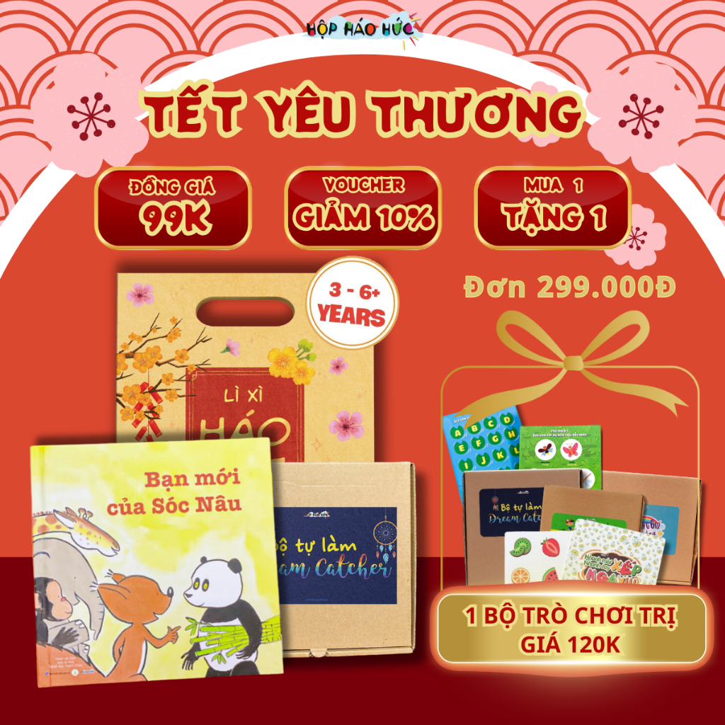 Set lì xì háo hức Tết Yêu Thương 3 - 6 tuổi