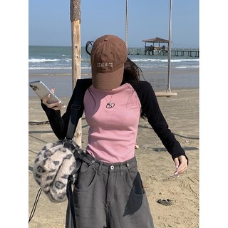AT01 Áo thun dài tay baby tee màu sắc ngọt ngào phong cách Âu Mỹ