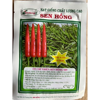 Hạt giống ớt chỉ thiên sen hồng 089