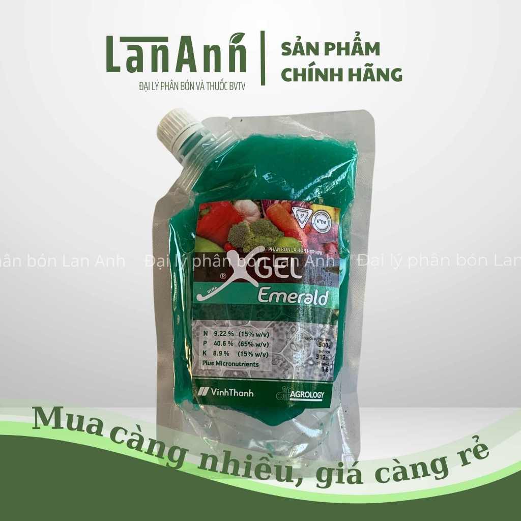 Phân bón lá hỗn hợp NPK XGEL Emerald 500g