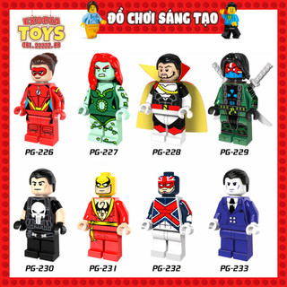 Xếp hình Minifigure Nhân vật siêu anh hùng DC Comics và Marvel Comics - Đồ Chơi Lắp Ghép Sáng Tạo - POGO PG8060