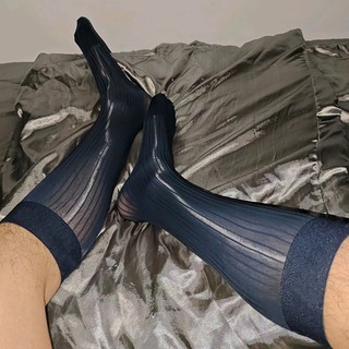 Sb010_ vớ sheer socks sóc bóng xanh & đen