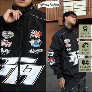  Áo khoác gió Fafic Studio Racing Flag Jacket 2 lớp dày dặn dành phượt thủ cá tính HYPRETTY 01 