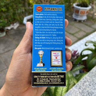 Tinh dầu bạc hà Bé Thơ 50ml (chính hãng có tem chống giả)
