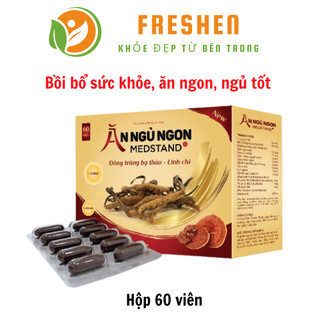 Ăn ngủ ngon MEDSTAND - Bồi bổ sức khỏe, ăn ngon, ngủ tốt từ Linh Chi, Đông trùng hạ thảo (Hộp 60 Viên)