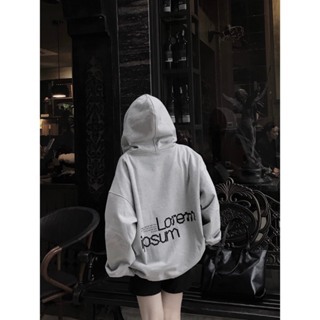 Áo Hoodie basic Unisex nỉ bông cao cấp họa tiết in nổi LOREM phong cách trẻ dễ phối đồ nam nữ mặc đều đẹp