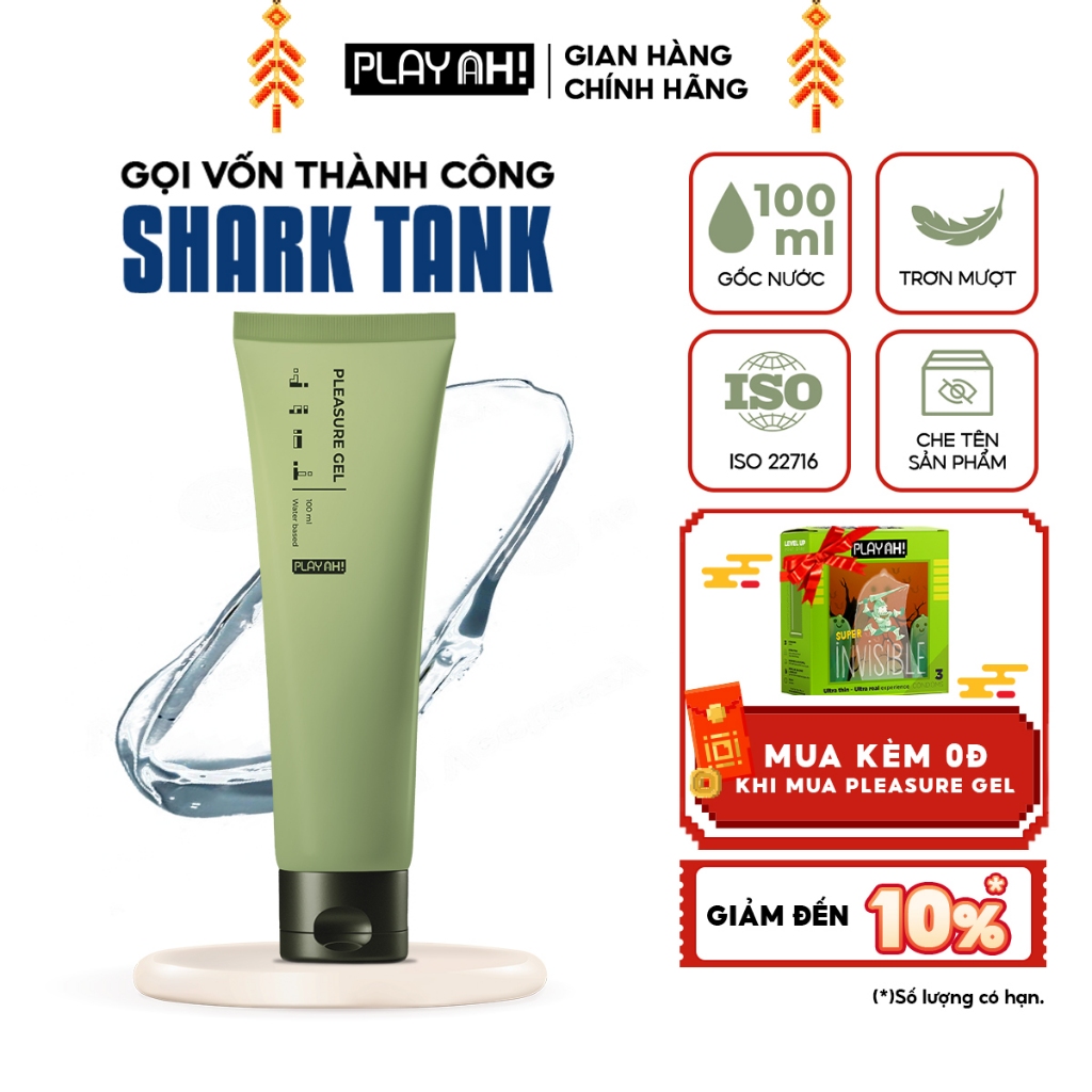 Gel Bôi Trơn PlayAh Gốc Nước Pleasure Gel 100ml
