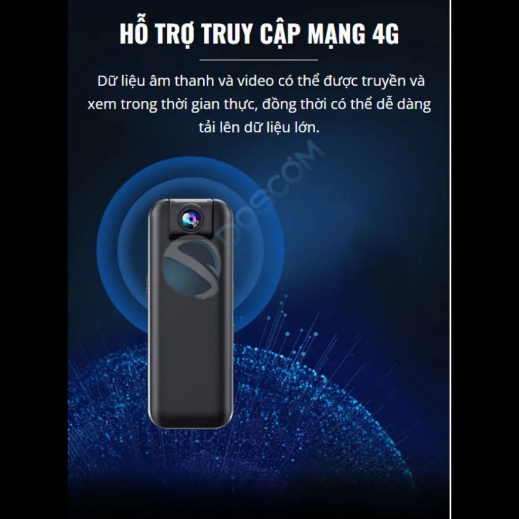 Camera 4G Mini Doscom DA-5.1 Full HD 1296P Góc Siêu Rộng, Hỗ Trợ Tầm Nhìn Đêm - Tặng Kèm Sim 4G Không Giới Hạn