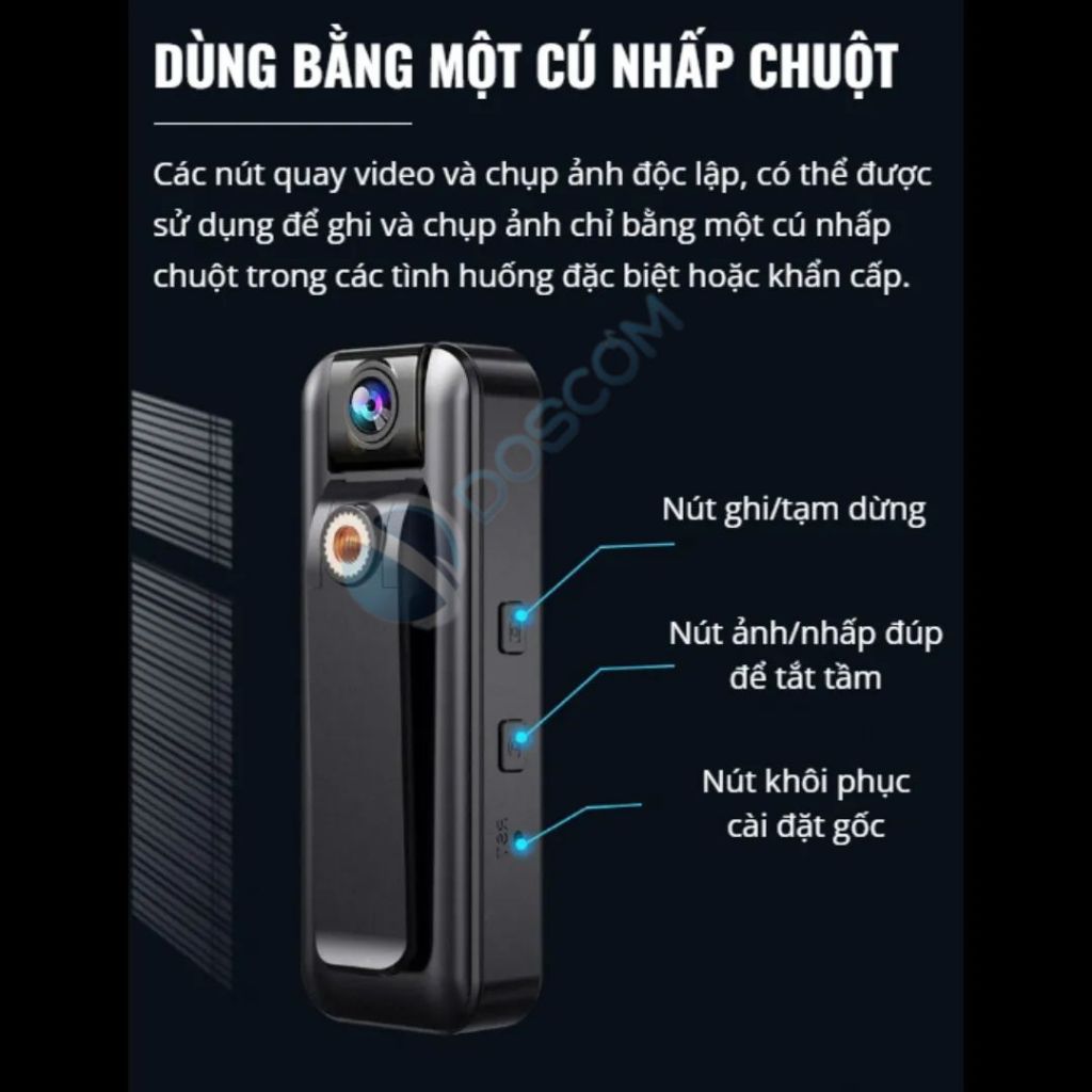 Camera 4G Mini Doscom DA-5.1 Full HD 1296P Góc Siêu Rộng, Hỗ Trợ Tầm Nhìn Đêm - Tặng Kèm Sim 4G Không Giới Hạn