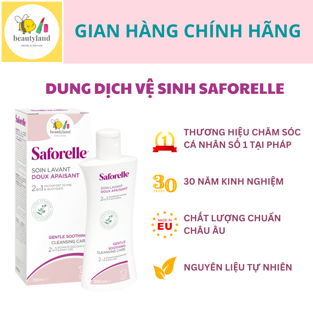Dung dịch vệ sinh phụ nữ Saforelle 250ml/ 500ml Pháp