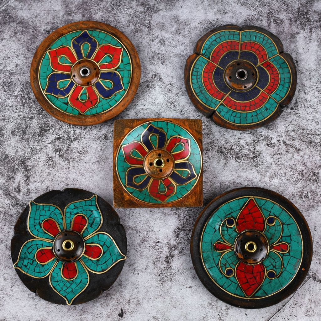 Đĩa cắm nhang Nepal _ Hàng thủ công Nepal