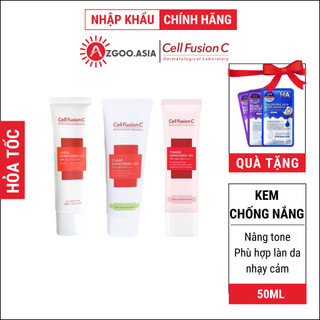  Kem Chống Nắng Cell Fusion Toning Sunscreen 100 SPF50+/ PA ++++ - Nâng Tông Cho Mọi Làn Da (AZGoo)