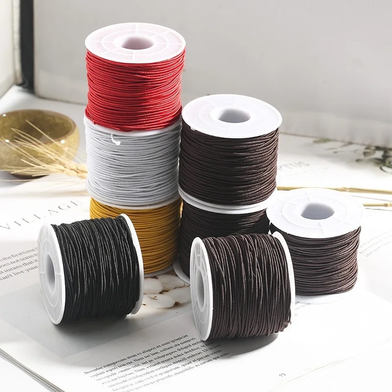 2m Dây Dù Co Giãn Dây Vải Bọc Lõi Chun Loại 1 Xâu Chuỗi Hạt Vòng Gỗ, Vòng Đá Làm Vòng Đeo Tay Handmade