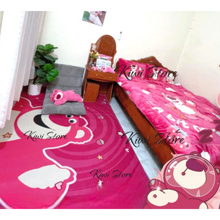 Thảm bali trải sàn hoạ tiết gấu dâu chất liệu nỉ cao cấp