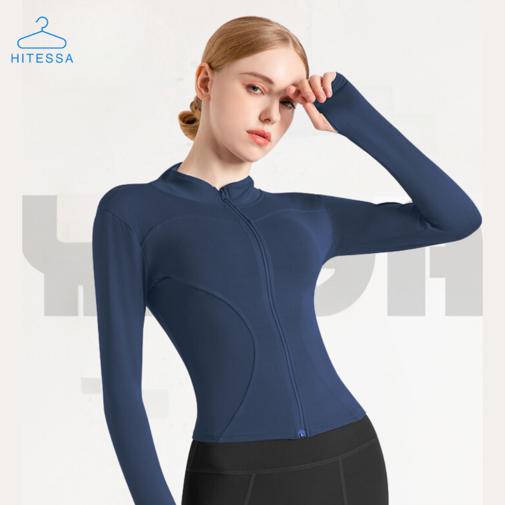 Áo Khoác Thể Thao Nữ Ôm Body Dài Tay Co Dãn, Thoáng Khí Và Chống Thấm Mồ Hôi | BigBuy360 - bigbuy360.vn