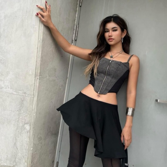 Quần lưới phối váy nữ thương hiệu Aesir Studios màu đen - W510