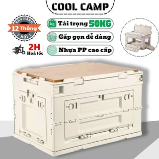 Hộp Nhựa Đựng Đồ Gấp Gọn 55L Bằng Nhựa PP Cao Cấp, Thùng Nhựa Camping Dã Ngoại Đa Năng Siêu Bền
