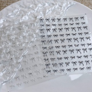Sticker Lụa hình nơ dán nail trang trí móng tay
