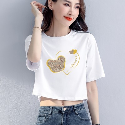 Áo croptop nữ rộng chất liệu thun cotton Loza G0126
