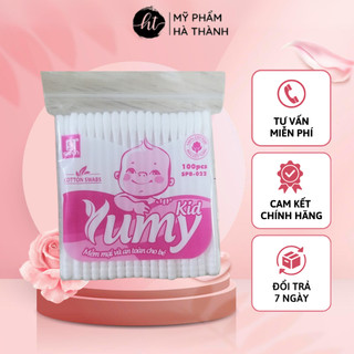 Bông Ngoáy Tai Yumy (Bịch 12 gói) Mềm Mại Chắc Chắn Tiệt Trùng Tinh Khiết - HT114