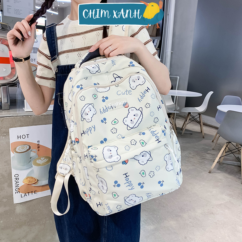 Cặp nữ sinh cấp 2 cấp 3 cặp cho bé gái thời trang xinh xắn họa tiết hoạt hình dễ thương phong cách h