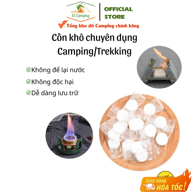 Cồn Khô Chuyên Dụng Cho Bếp Gas Mini Cắm Trại, Cồn Nhóm Than An Toàn Dùng Cho Dã Ngoại, Phượt, Camping, Du Lịch